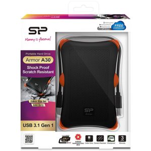 SILICON POWER εξωτερικός HDD Armor A30, 2TB, USB 3.2, μαύρος 3 SP020TBPHDA30S3K 2
