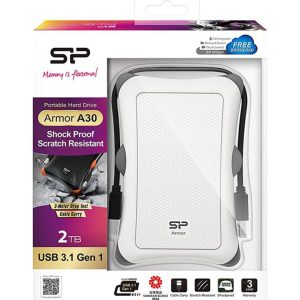 SILICON POWER εξωτερικός HDD Armor A30, 2TB, USB 3.2, λευκός 3 SP020TBPHDA30S3W 2