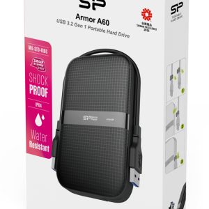 SILICON POWER εξωτερικός HDD Armor A60, 2TB, USB 3.2, μαύρος 3 USB 3.2