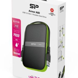 SILICON POWER εξωτερικός HDD Armor A60, 2TB, USB 3.2, πράσινος 4 SP020TBPHDA60S3K 3