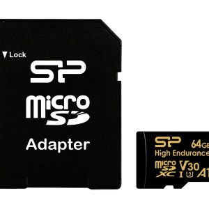 SILICON POWER κάρτα μνήμης microSDHC High Endurance, 64GB, Class 10 UHS-I U3 A1 V30 1 SILICON POWER κάρτα μνήμης microSDHC High Endurance