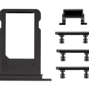Πλαϊνά πλήκτρα και Βάση Sim για iPhone 7, Black