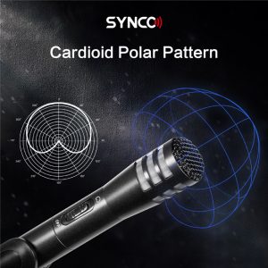 SYNCO μικρόφωνο χειρός SY-E10-MIC, δυναμικό, καρδιοειδές, XLR, μαύρο 3 καρδιοειδές