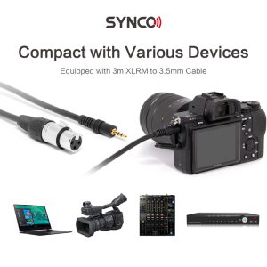 SYNCO μικρόφωνο χειρός SY-E10-MIC, δυναμικό, καρδιοειδές, XLR, μαύρο 4 XLR