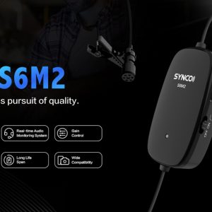 SYNCO μικρόφωνο Lav-S6M2, clip-on, omnidirectional, 3.5mm, 400mAh, μαύρο 2 clip-on