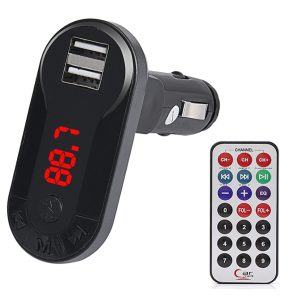 Car FM Transmitter T26 με LCD οθόνη, USB, SD, μαύρο