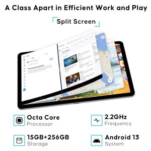 DOOGEE tablet T30 PRO, 11", 8/256GB, 4G, Android 13, 8580mAh, γκρι 3 8/256GB