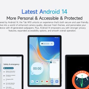 ULEFONE tablet Tab W10, 10.1" HD+, 4/128GB, 6600mAh, Android 14, γκρι 4 6600mAh