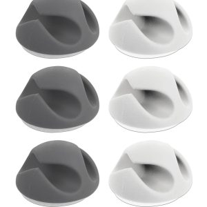 POWERTECH Οργανωτής καλωδίων σιλικόνης TIES-010, 2 καλωδίων, 6τμχ