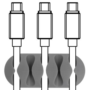 POWERTECH Οργανωτής καλωδίων σιλικόνης TIES-011, 5 καλωδίων, 6τμχ