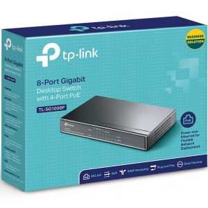 TP-LINK 8-Port Gigabit Desktop Switch TL-SG1008P, 4-Port PoE, Ver. 4.0 4 TL SG1008P 3