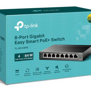 TP-LINK Easy Smart Switch TL-SG108PE, 8-Port Gbit, 4-Port PoE, Ver. 5.0 3 4-Port PoE
