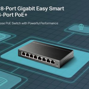 TP-LINK Easy Smart Switch TL-SG108PE, 8-Port Gbit, 4-Port PoE, Ver. 5.0 4 Ver. 5.0