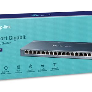 TP-LINK desktop switch TL-SG116, 16-Port, 10/100/1000Mbps, Ver. 1.0 3 10/100/1000Mbps
