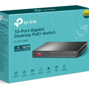 TP-LINK Desktop Switch TL-SG1210MP, 10-Port Gigabit, Ver 2.0 3 Ver 2.0