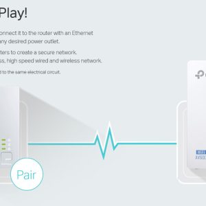 TP-LINK Wi-Fi AV600 Powerline Extender Kit TL-WPA4220, 300Mbps, Ver. 4.0 2 300Mbps