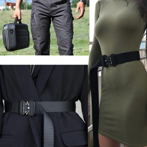 Ζώνη στρατιωτικού τύπου TMV-0060, ρυθμιζόμενη, 3.8x160cm, μαύρη 3 3.8x160cm