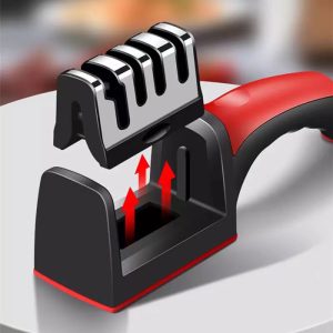 Ακονιστήρι μαχαιριών TOOL-0080, 4 επιπέδων, μαύρο & κόκκινο 3 μαύρο & κόκκινο