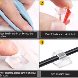 Οργανωτής καλωδίων TOOL-0090, 5x8mm, διαφανές, 50τμχ 3 διαφανές