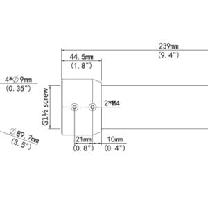 UNIARCH βάση κάμερας TR-CE45-IN, μεταλλική, λευκή 2 μεταλλική