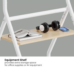 BRATECK βάση δαπέδου TTF13E-46FW για τηλεόραση 37-86" έως 80kg, με ράφι & ροδάκια 4 TTF13E 46FW 3