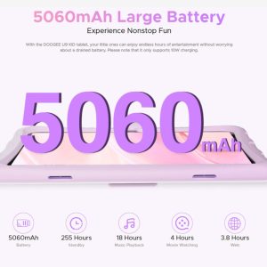 DOOGEE tablet U9 KID, 10.1", 3/64GB, Android 13, 5060mAh, μωβ 3 3/64GB