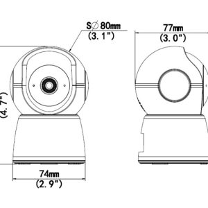 UNIARCH smart κάμερα UHO-S2E-M4, 4MP, WiFi, PTZ, SD 4 PTZ