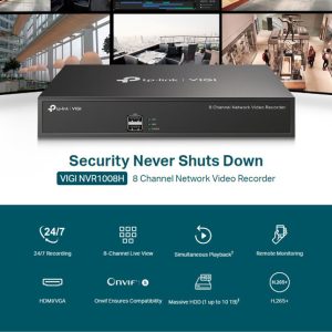 TP-LINK NVR καταγραφικό VIGI NVR1008H, 8MP, 8 κανάλια, Ver. 2.0 2 8MP