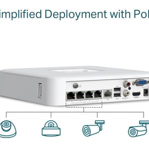 TP-LINK NVR καταγραφικό VIGI NVR1104H-4P, 8MP, 4 κανάλια PoE+, Ver. 1.0 4 Ver. 1.0