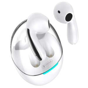 CELEBRAT earphones με θήκη φόρτισης W51, True Wireless, Φ13mm, λευκά 3 Φ13mm