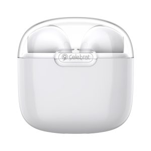 CELEBRAT earphones με θήκη φόρτισης W52, True Wireless, Φ13mm, λευκά 3 Φ13mm