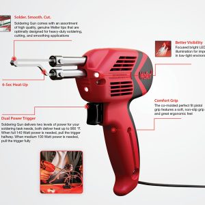 WELLER κολλητήρι WLG940023C με LED φωτισμό, 140W/100W, έως 485°C 3 έως 485°C