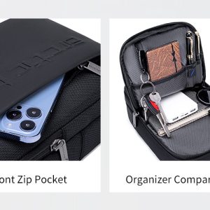 ARCTIC HUNTER τσάντα Crossbody XB00541, με θήκη tablet, 4L, μαύρη 2 με θήκη tablet