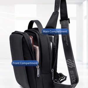ARCTIC HUNTER τσάντα Crossbody XB00541, με θήκη tablet, 4L, μαύρη 4 μαύρη