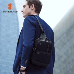 ARCTIC HUNTER τσάντα Crossbody XB00678, 2.4L, μαύρη 2 2.4L