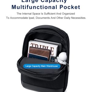 ARCTIC HUNTER τσάντα Crossbody XB00678, 2.4L, μαύρη 3 μαύρη