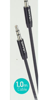 USAMS καλώδιο ήχου 3.5mm YP-01, AUX, 1m, μαύρο 2 AUX