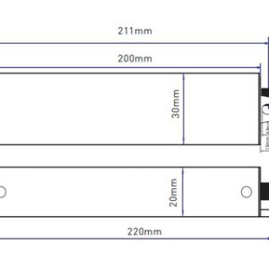 YSD τροφοδοτικό DC 30WHA-12, 12VDC, 30W, 2.5A, IP67 2 12VDC