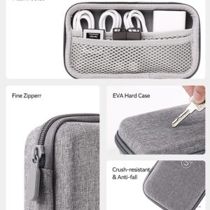 USAMS θήκη οργάνωσης αξεσουάρ US-ZB263, 18.1x10.2x5.3cm, γκρι 3 γκρι