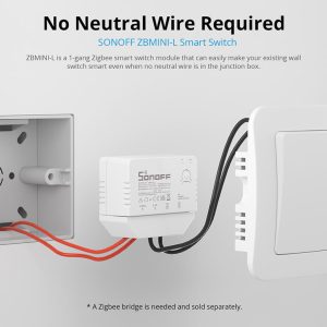 SONOFF smart διακόπτης ZBMINI-L, 1-gang, ZigBee 3.0, λευκός 2 1-gang