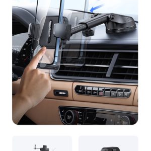 USAMS βάση smartphone αυτοκινήτου US-ZJ072 για ταμπλό/παρμπρίζ, μαύρη 3 ZJ072ZJ01 2