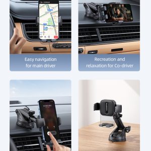 USAMS βάση smartphone αυτοκινήτου US-ZJ072 για ταμπλό/παρμπρίζ, μαύρη 4 ZJ072ZJ01 3