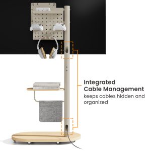 BRATECK βάση δαπέδου FS54-22T-02W για τηλεόραση 17-43" έως 15kg, με ράφι & ροδάκια 3 FS54 22T 02W 2