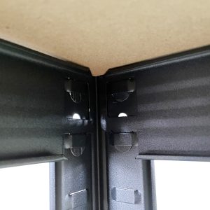 HOME USE μεταλλική ραφιέρα HUH-0199 με 5 ράφια, 90x40x180cm, μαύρη 3 μαύρη