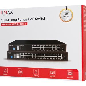 HIMAX PoE switch PS11602FE-L, 16x Ethernet PoE/2x Ethernet/2x SFP θύρες, έως 1000Mbps 3 έως 1000Mbps