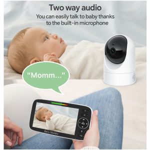 POWERTECH ενδοεπικοινωνία μωρού PT-1344 με κάμερα & οθόνη 4.3", 480p, PTZ 3 PTZ