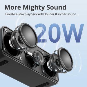 TRONSMART φορητό ηχείο T2 Plus Upgraded, 20W, Bluetooth/NFC, 4000mAh, μαύρο 4 4000mAh