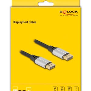 DELOCK καλώδιο DisplayPort 2.1 80633, 16K/60Hz, 40 Gbps, 1m, μαύρο 3 40 Gbps
