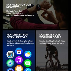 ZEBLAZE smartwatch Btalk 3 Plus, heart rate, 1.39" IPS, μαύρο 3 1.39" IPS