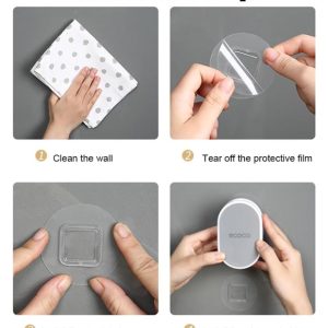 ECOCO βάση για τηλέφωνο μπάνιου E2127, 7.2x6.5x10cm, γκρι 4 E2127 3